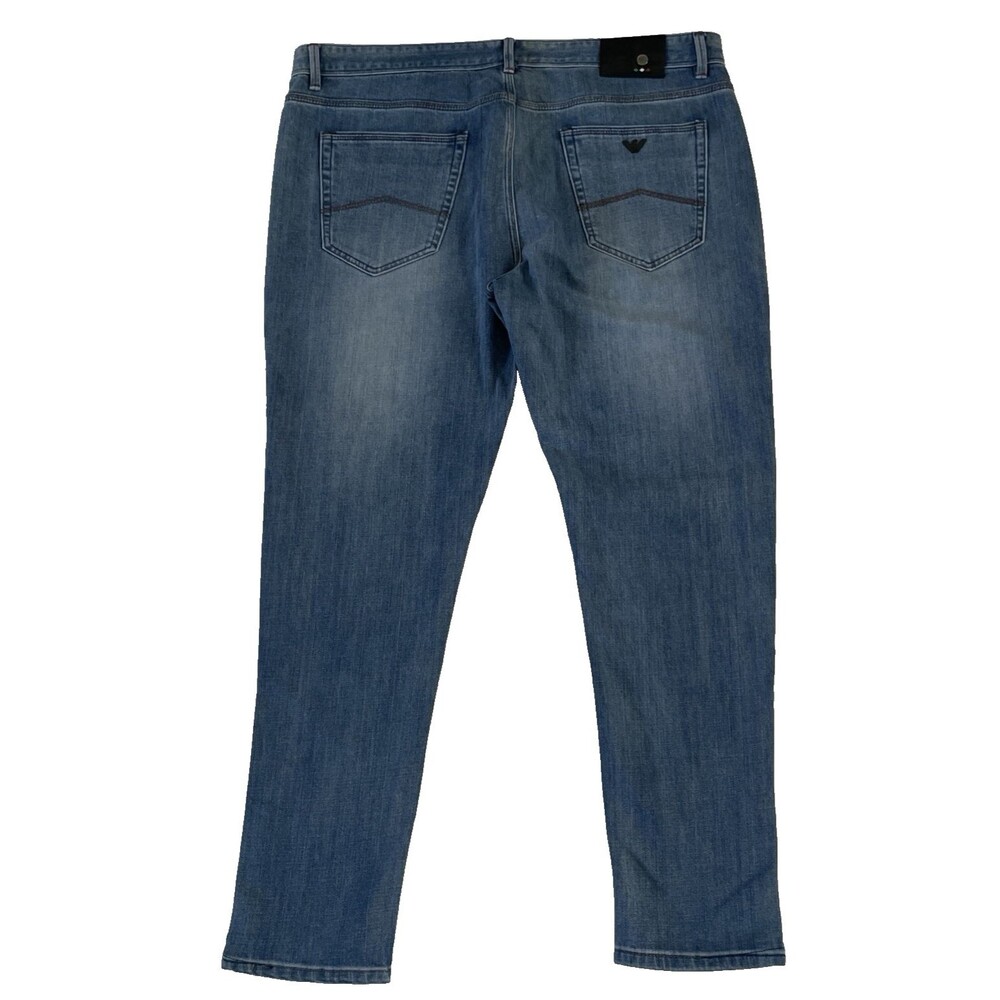 Vtg Y2K Armani Jeans Denim Culture J15 Slim Fit Blue Mens 40x31 Tapered Med Wash